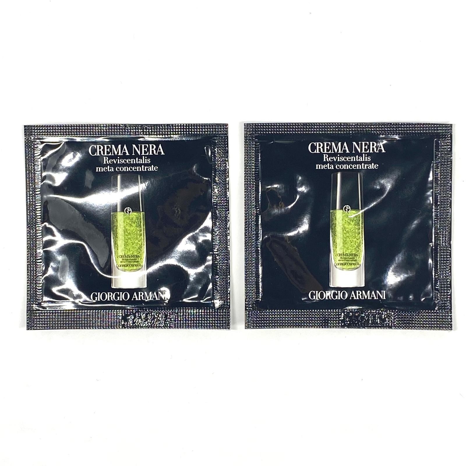 Giorgio Armani Crema Nera Reviscentalis Meta Concentrate Sample Packets Lot of 2