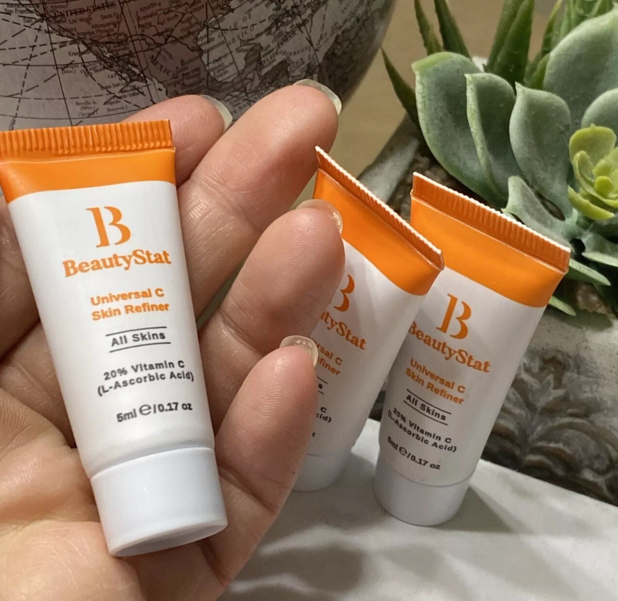 Lot 3 BeautyStat Universal C Skin Refiner 20% Vitamin C 0.17 oz ea-.51 oz Total