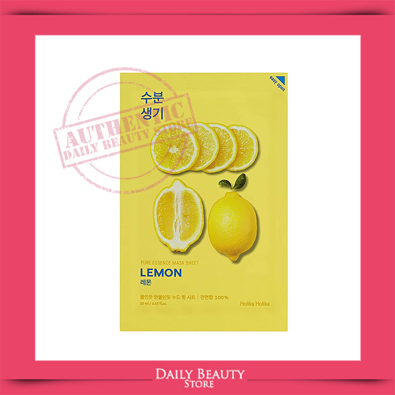Holika Holika Pure Essence Mask Sheet 23ml 0.77oz Lemon X 3 Sheet