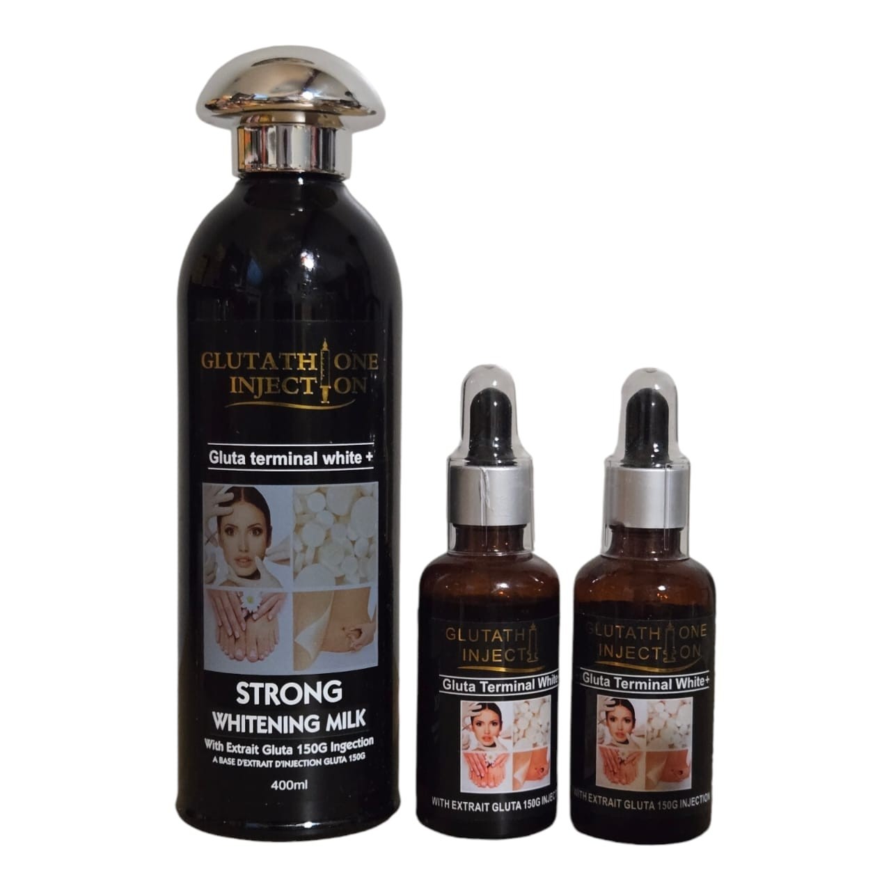 GLUTATHIONE gluta Terminal Strong Lotion 400ml And Serum 2pcs