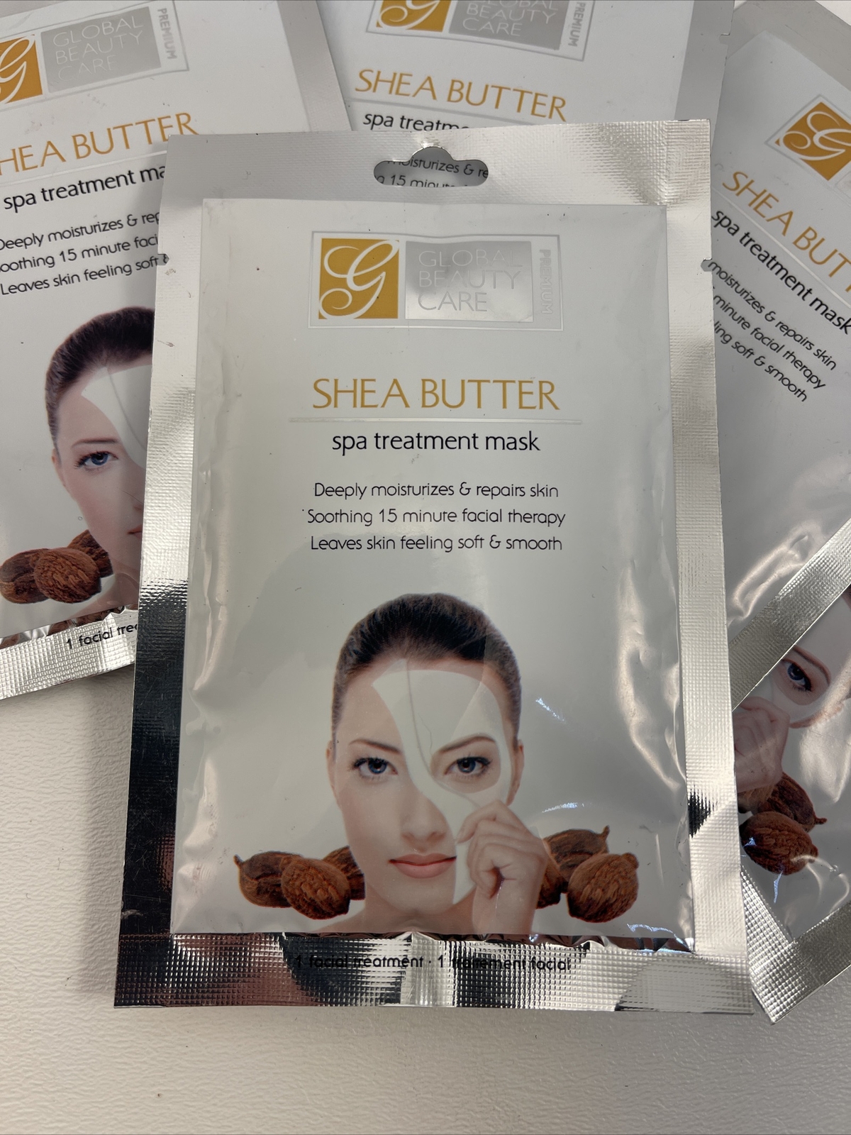 5 pack Spa Treatment Mask Global Beauty Care Shea butter DEEP MOISTERIZERS