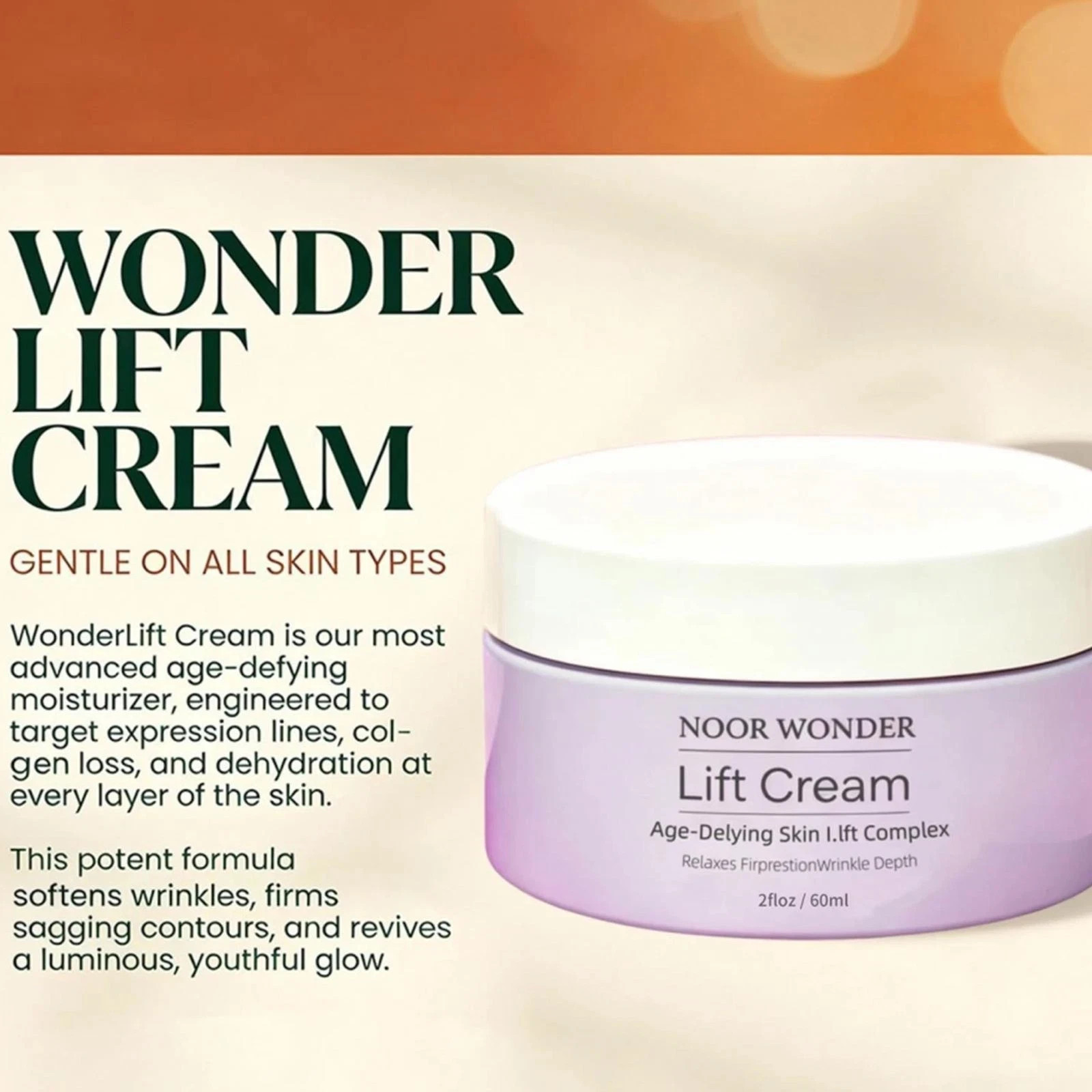 Noor/life Wonder Lift Cream Anti-Wrinkle Firming Anti-Aging Skin Care 60ML