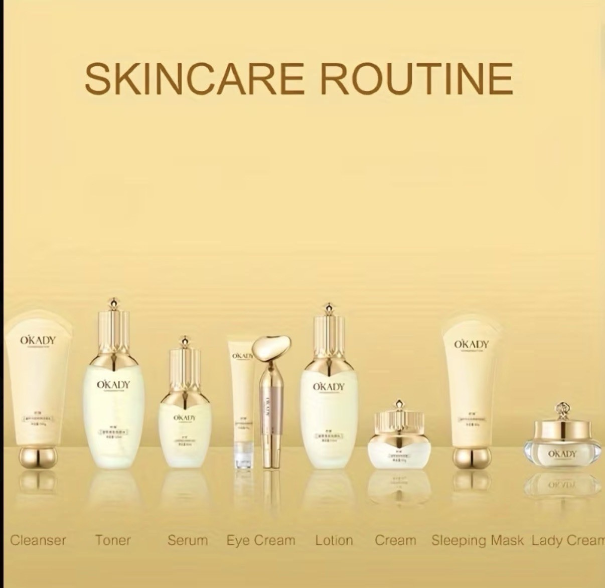 OKADY Ginseng Skincare Set | Make Skin Younger-looking Alcohol-Free