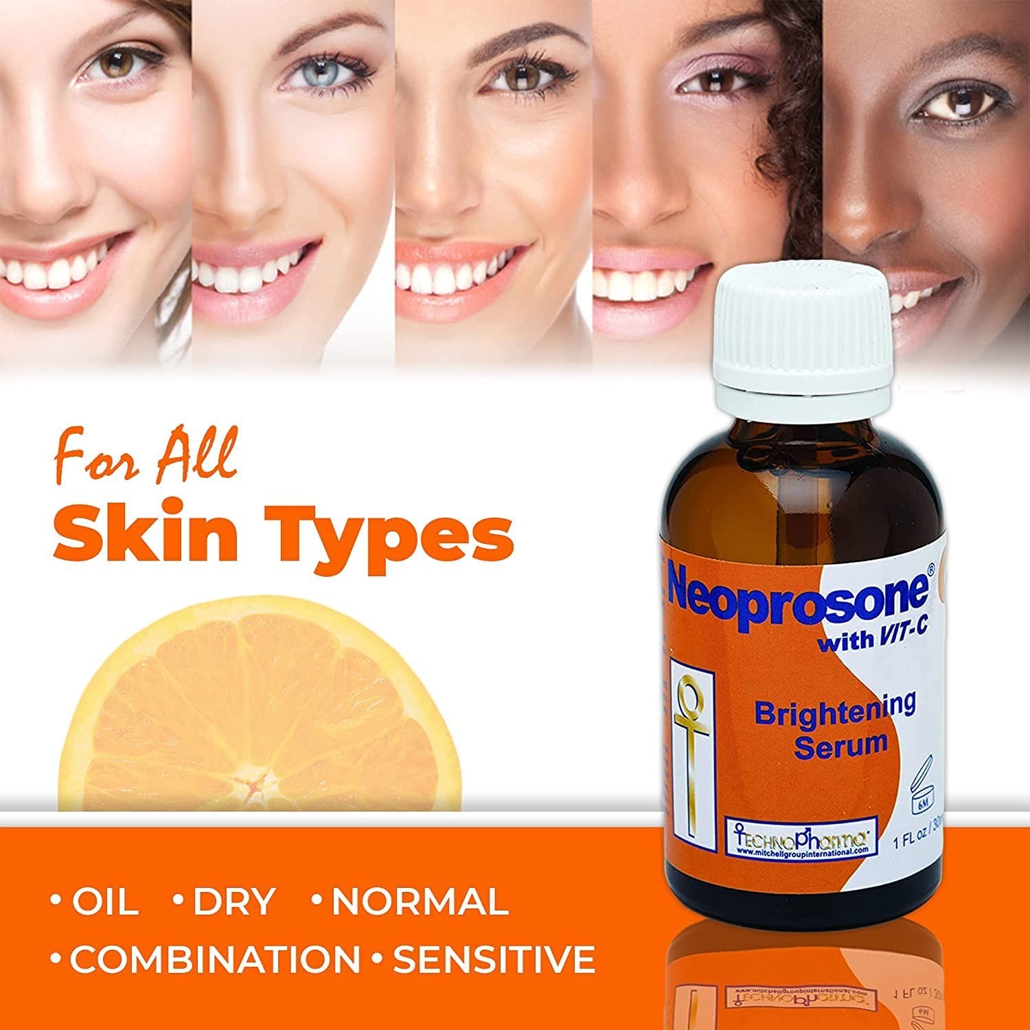 30ml Vitamin C Brightening Serum with Alpha Arbutin & Castor Oil for Oily Skin