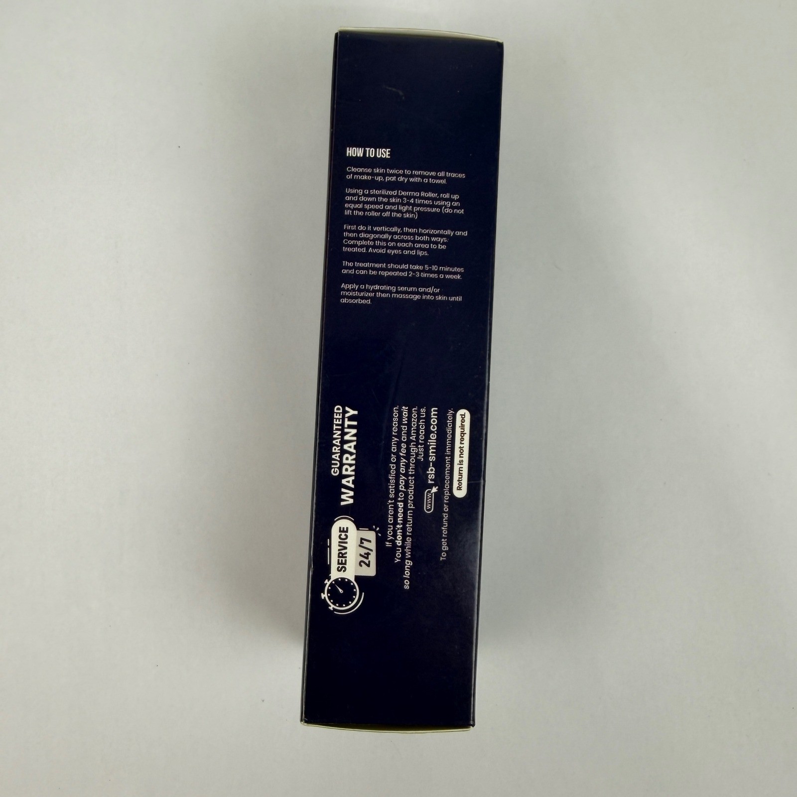 RoselynBoutique Derma Roller 540 Needles 0.25mm for Face Beard Hair Blue Black