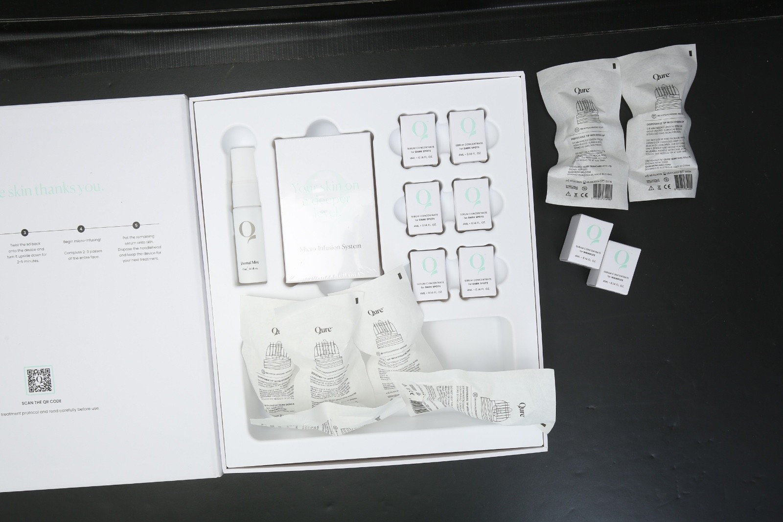 QURE Skincare Micro-Infusion System 3 Month Supply Limited Edition + Extras