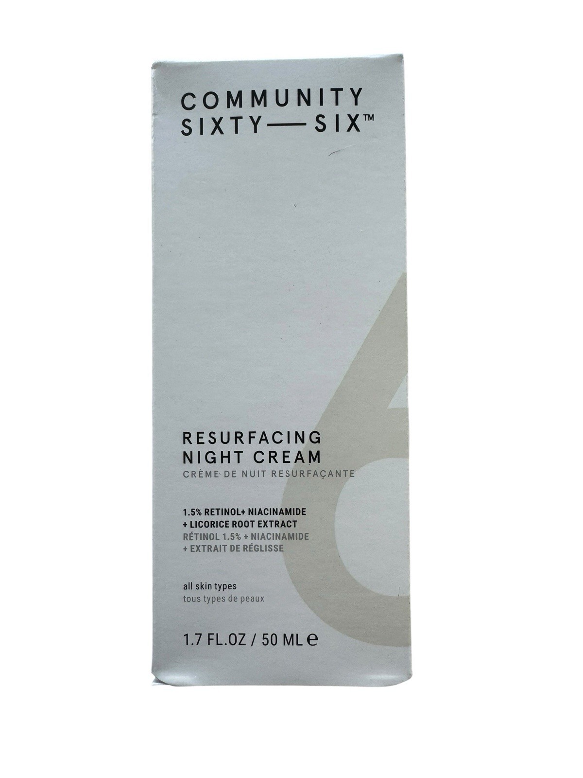 Community Sixty-Six Resurfacing Night Cream 1.7 oz / 50ml (New in Box)