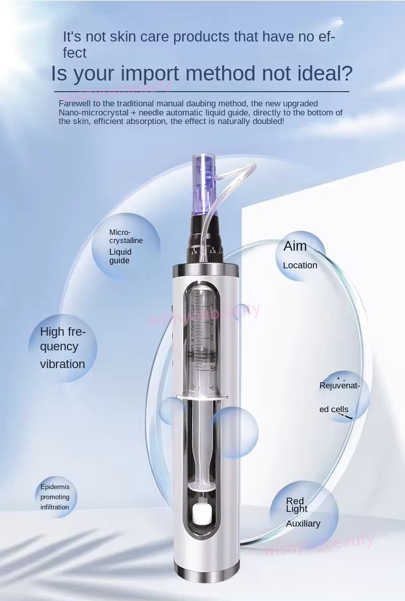 Micro Pen Mesotherapy Gun & 10Pcs 42Pins Replacement Needles Cartridges Tips