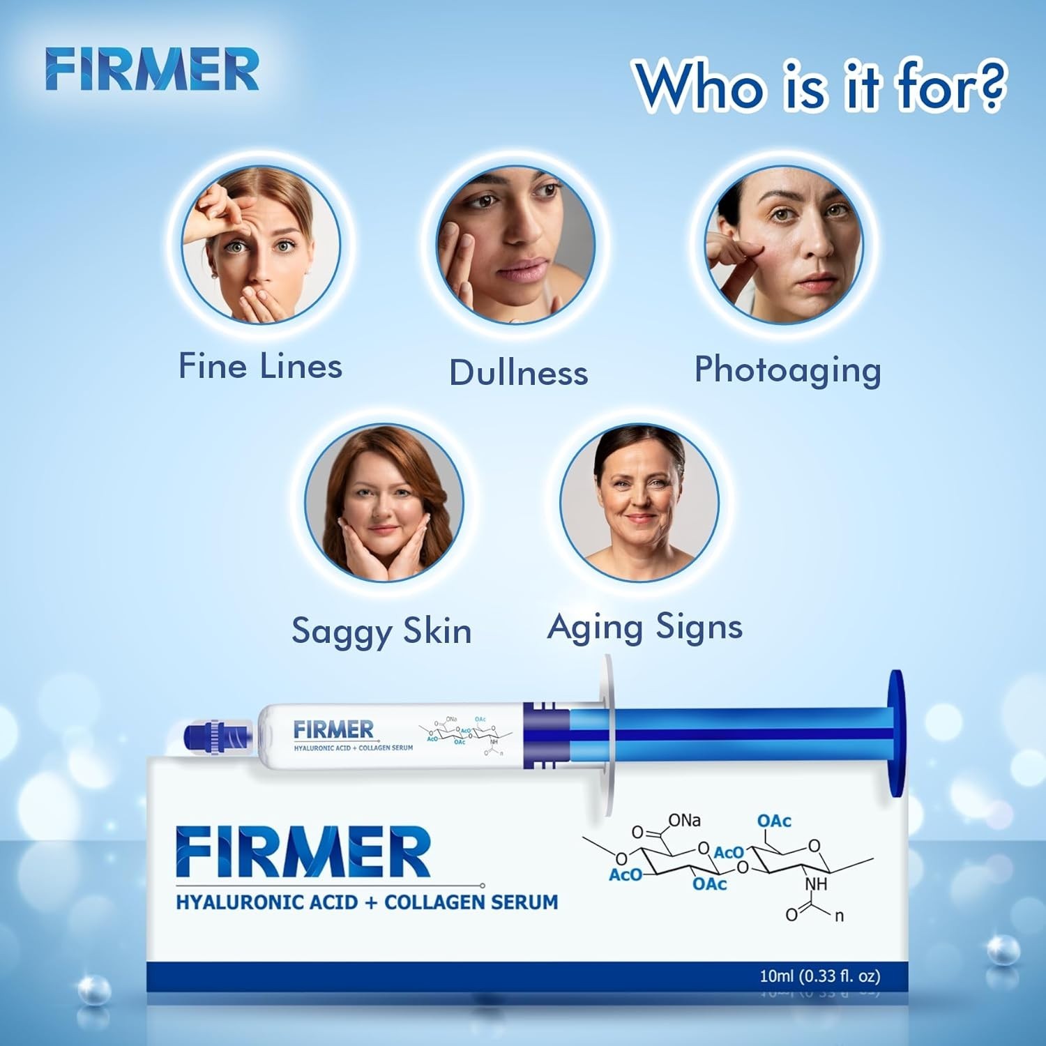 Firmer Hyaluronic Acid Anti-Aging Face Serum – 10 ml