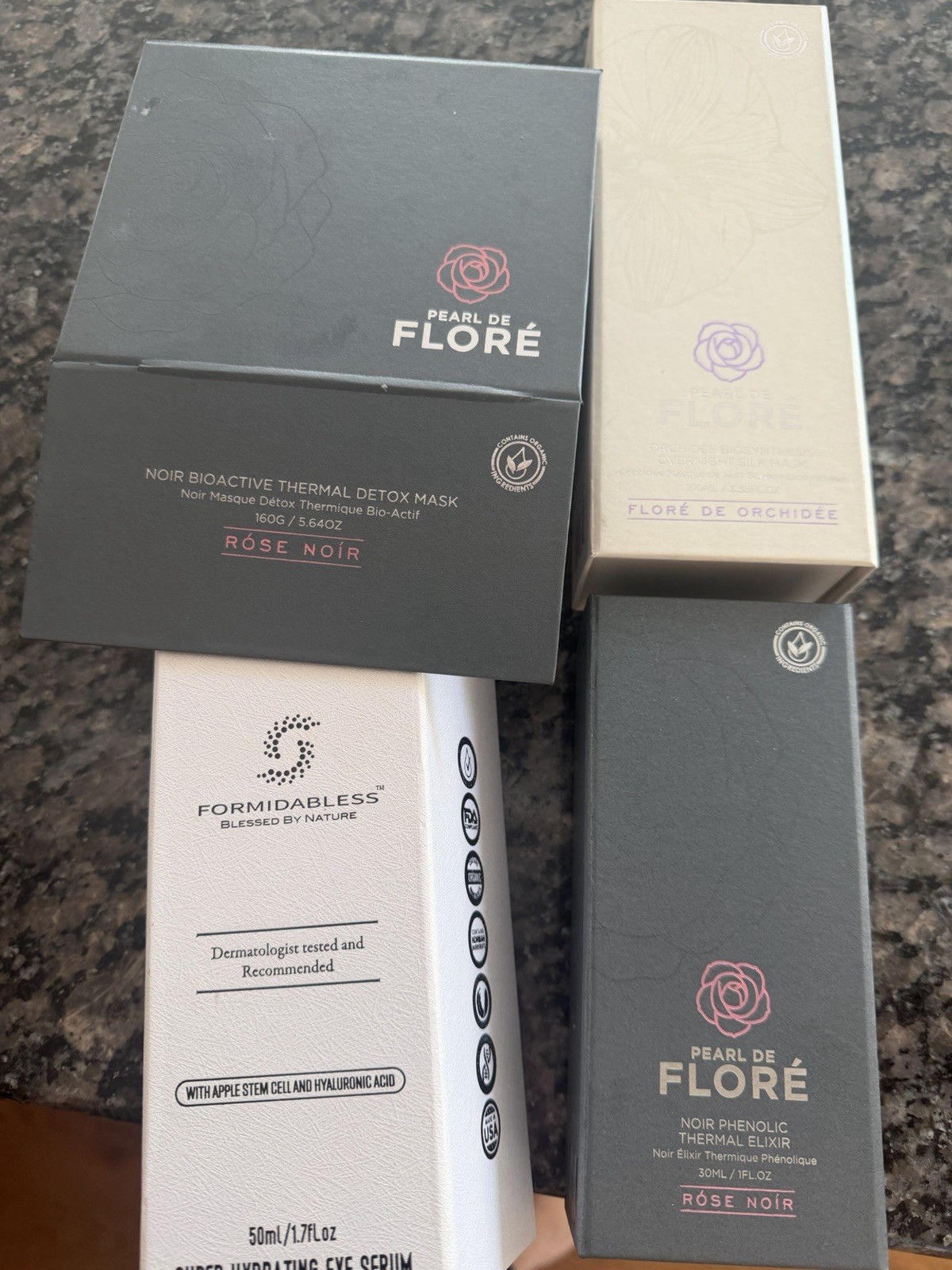 Pearl de Flore Thermal Elixir Mask and Serum Set Plus Formidabless Eye Cream