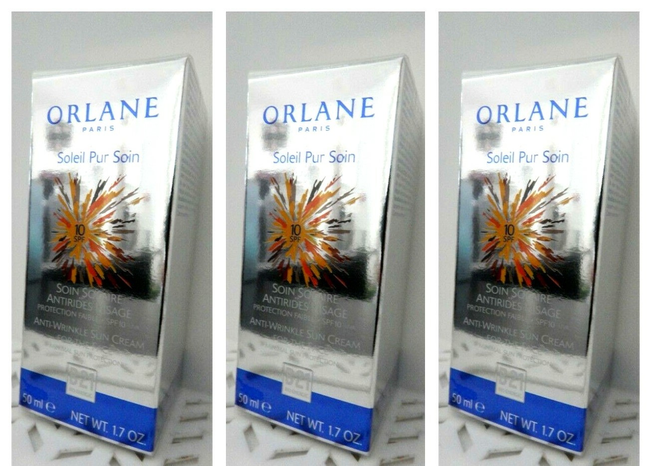 3 Orlane B21 ANTI WRINKLE SUN CREAM for the Face SPF 10 – 1.7 oz Each NIB (007)