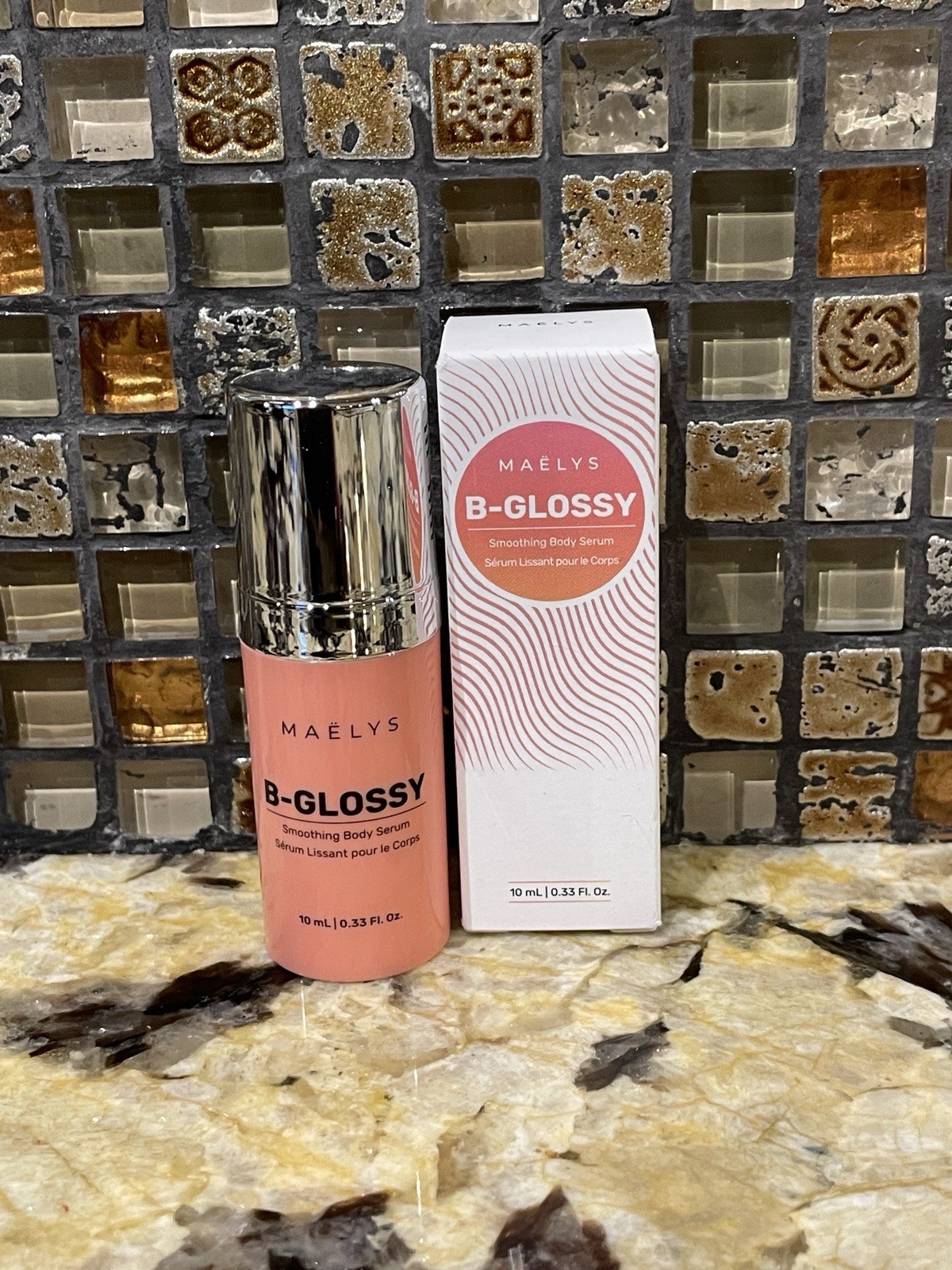 Bundle 2 Maelys B-GLOSSY Smoothing Body Serum Travel Size 0.33oz each MAËLYS