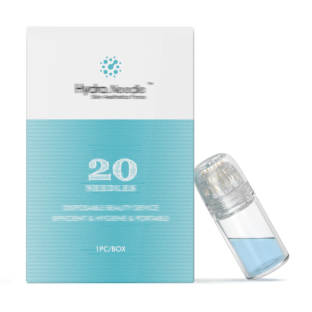 Hydra 20 Pins Derma Stamp With bottle Skin Therapy Auto Serum Infusion System