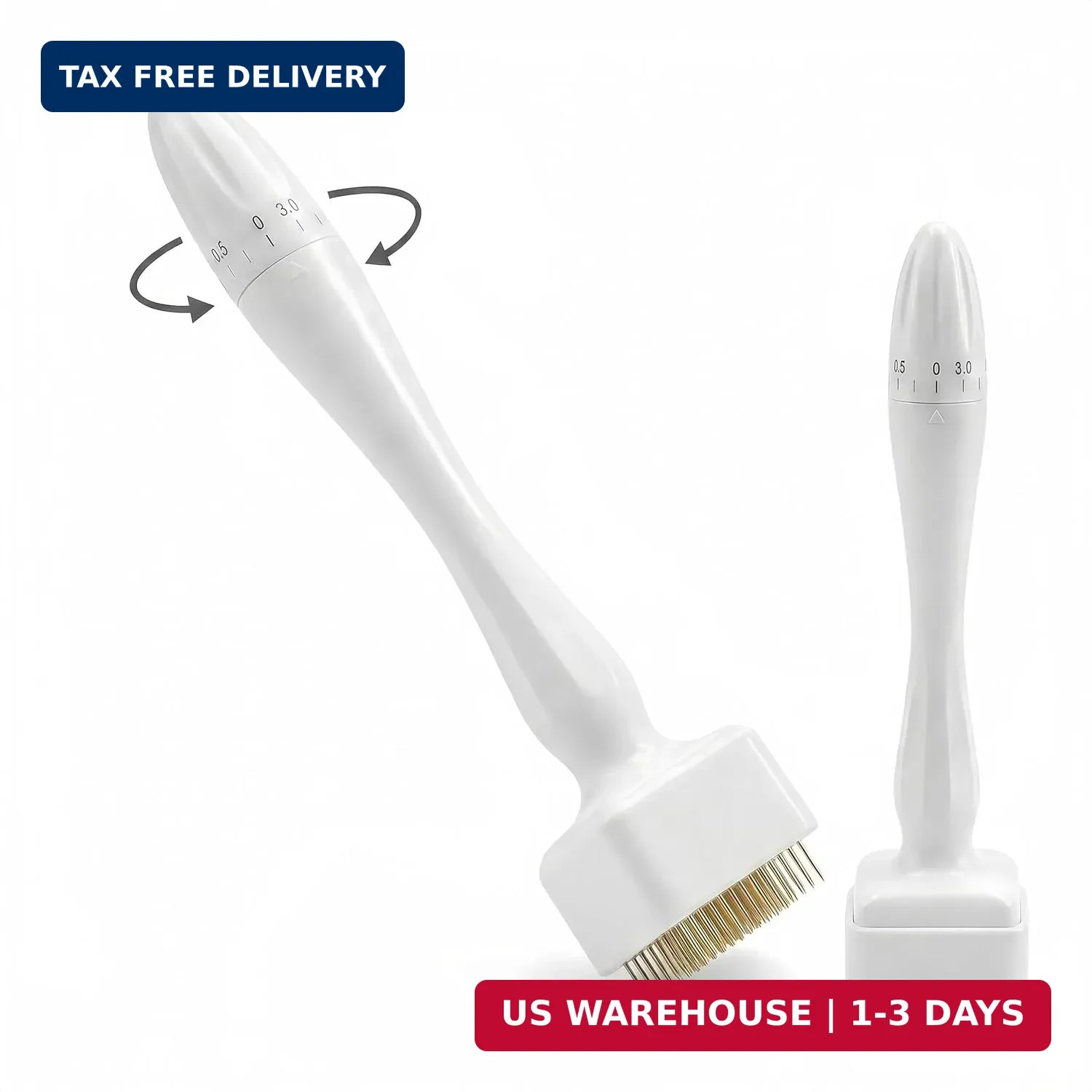 Titanium Derma Stamp 140 Microneedle Adjustable Beauty Tool Face Body Scalp