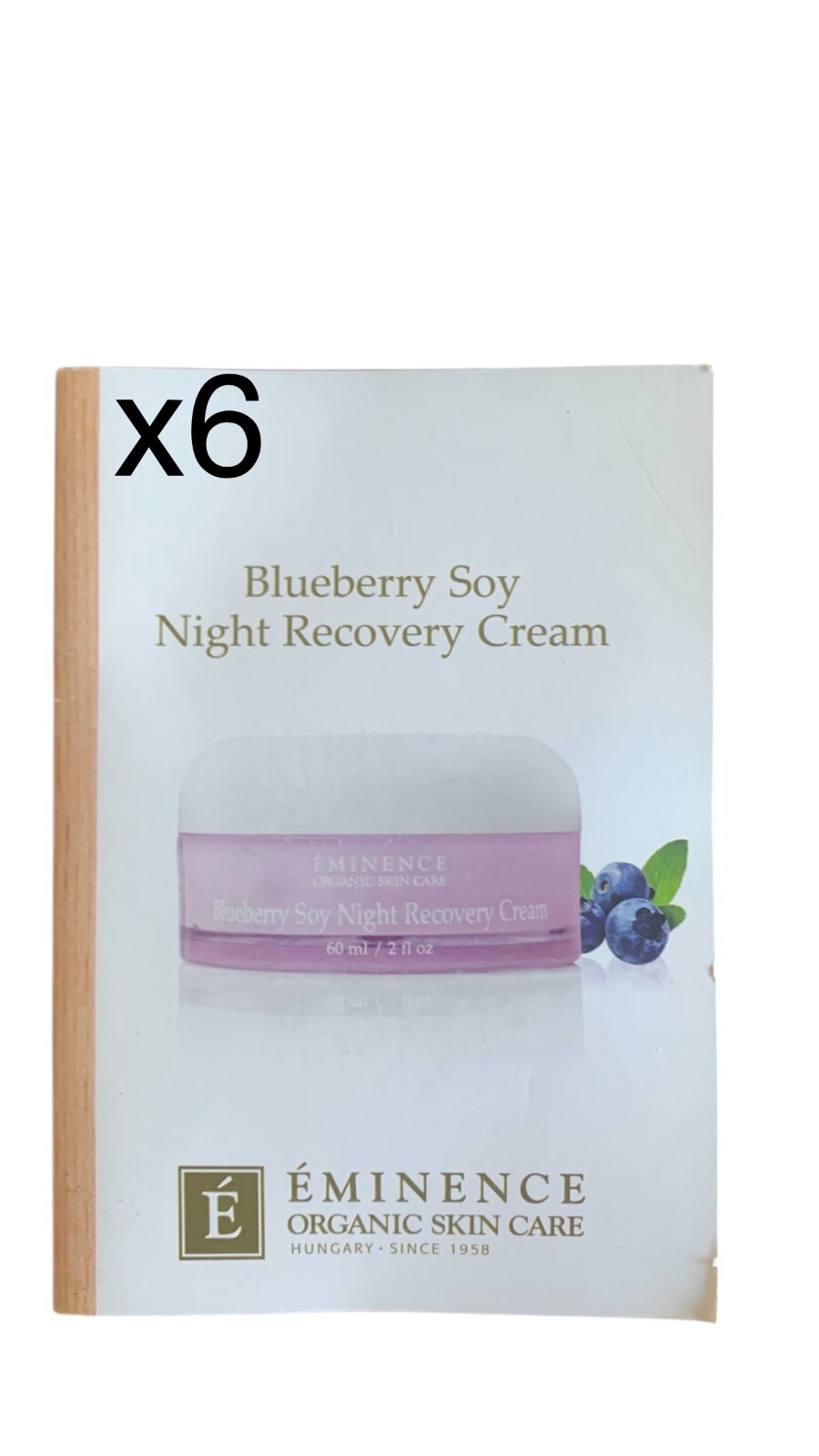 EMINENCE Blueberry soy night recovery cream travel packets size (pack of 6)