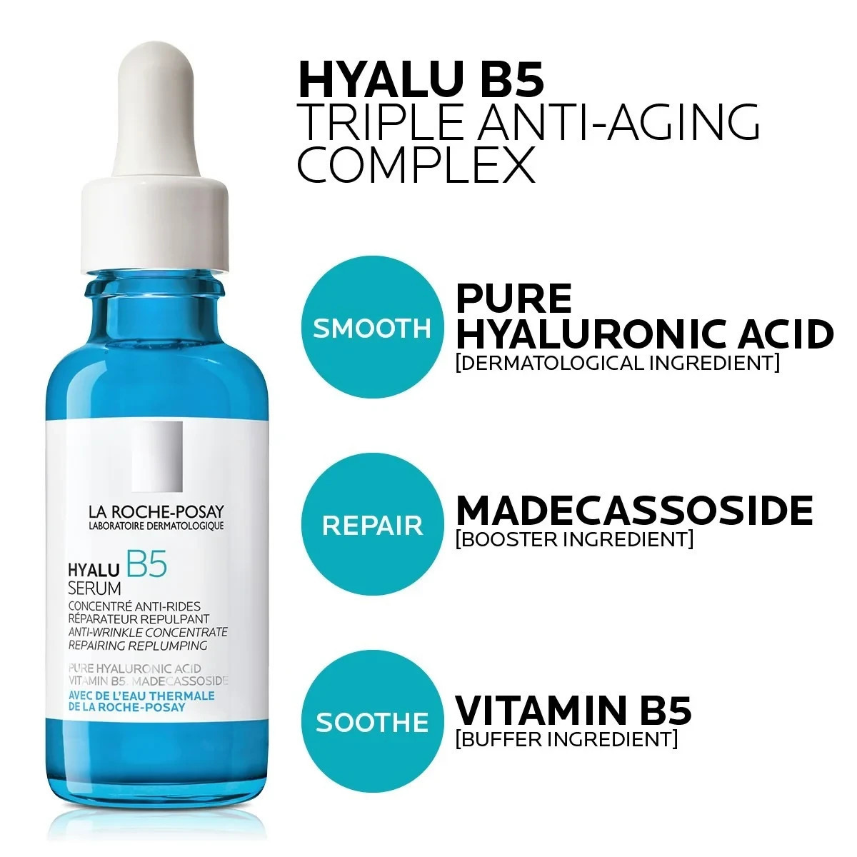 1.0 oz La Roche Posay Hyalu B5 Pure Hyaluronic Acid Serum for Face