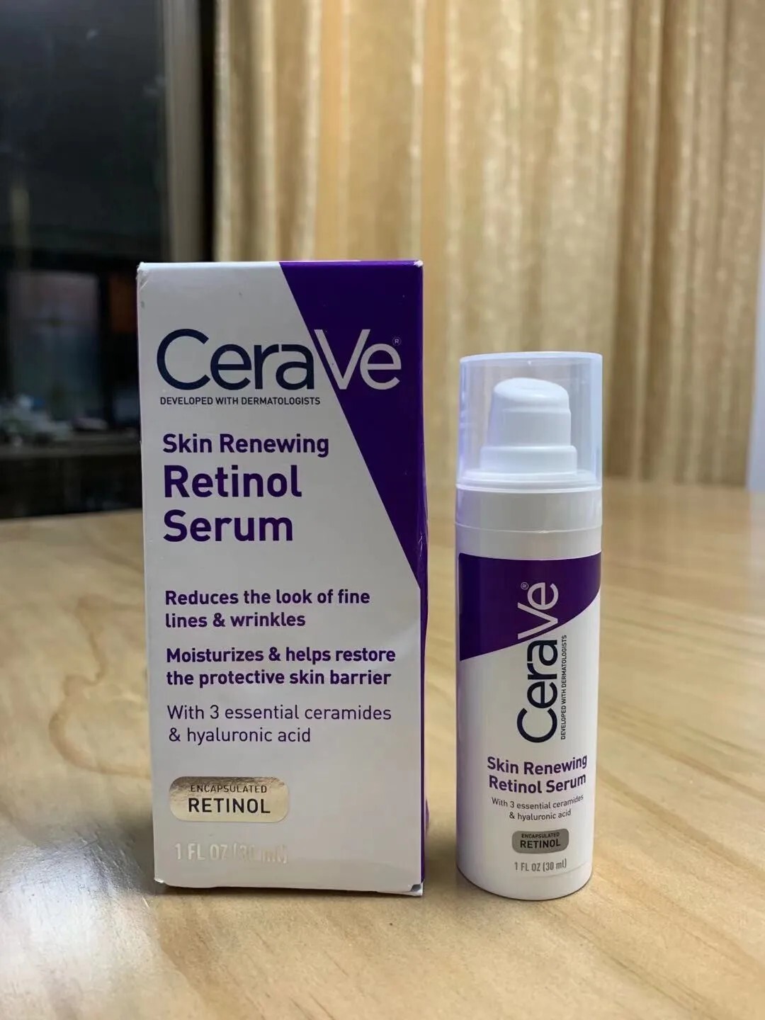 Cerave Skin Renewing Retinol Facial Serum, 1oz [USA Warehouse 🇺🇸]