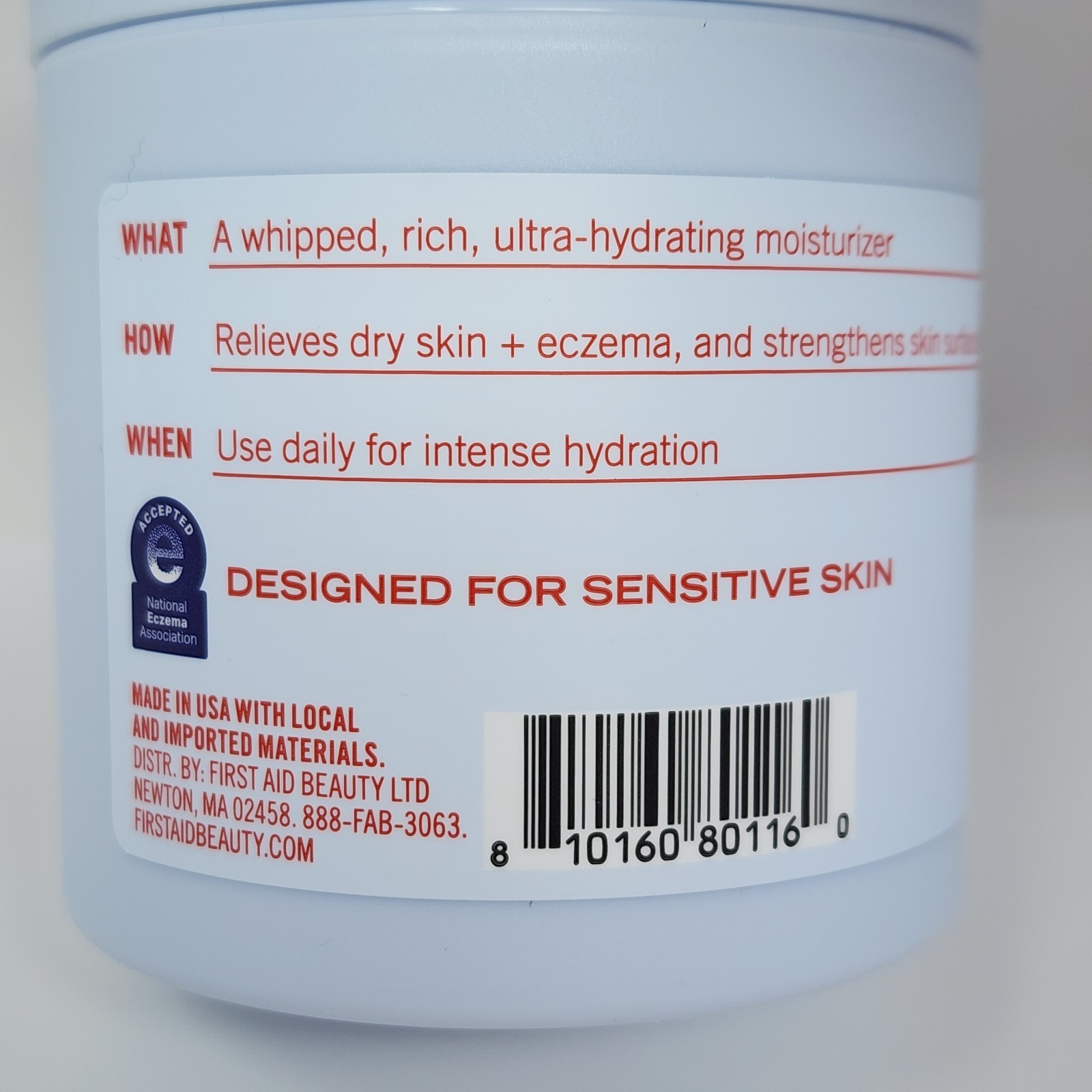 First Aid Beauty Ultra Repair Cream with Colloidal Oatmeal 6 oz Tub & 1 oz Tube