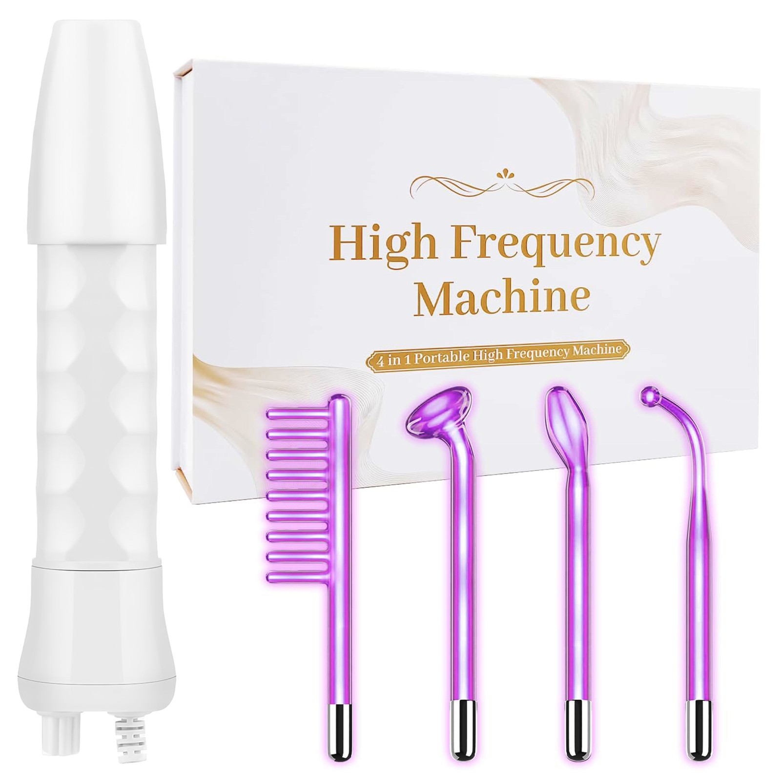 High Frequency Wand “C Violet Portable Skin Therapy Machine for Anti-Aging
