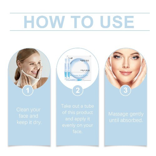 30PCS 5% Hyaluronic Acid Serum Vials – Moisturizing, Firming, Single-Use Tubes