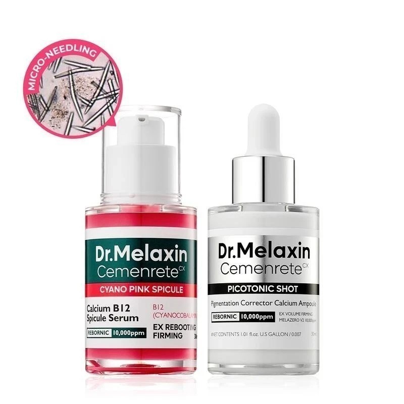 Dr.Melaxin Cemenrete Cyano Pink Spicule Serum with Calcium skin care Two set US