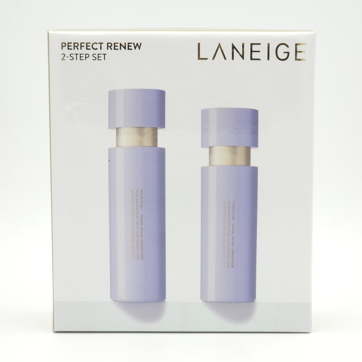 Laneige Perfect Renew 3X 2 Step Set Skin Refiner Emulsion Serum Cream K-Beauty