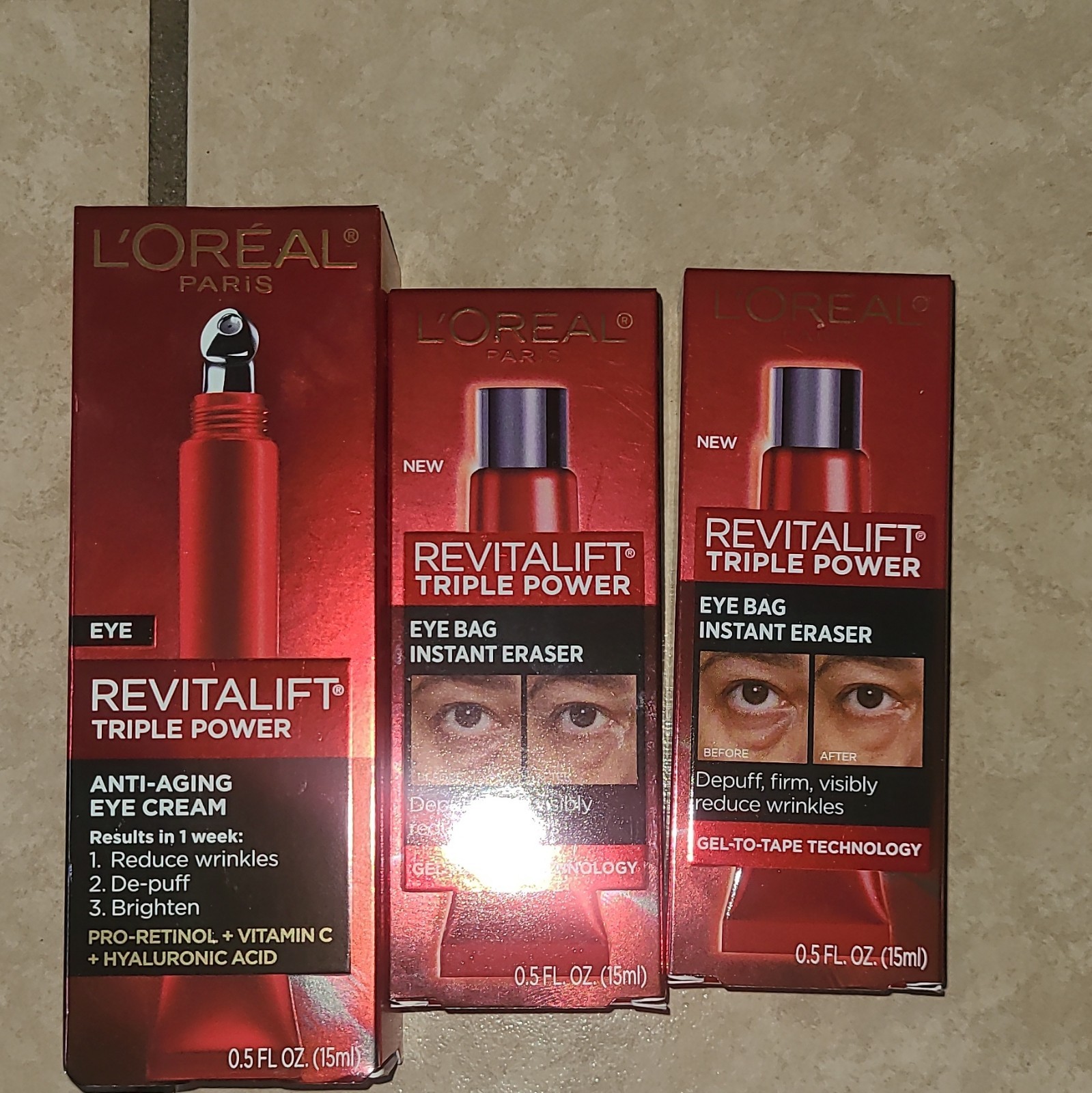 L’Oréal Paris Revitalift Triple Power Eye Cream Pro-Retinol + Vit C 0.5oz
