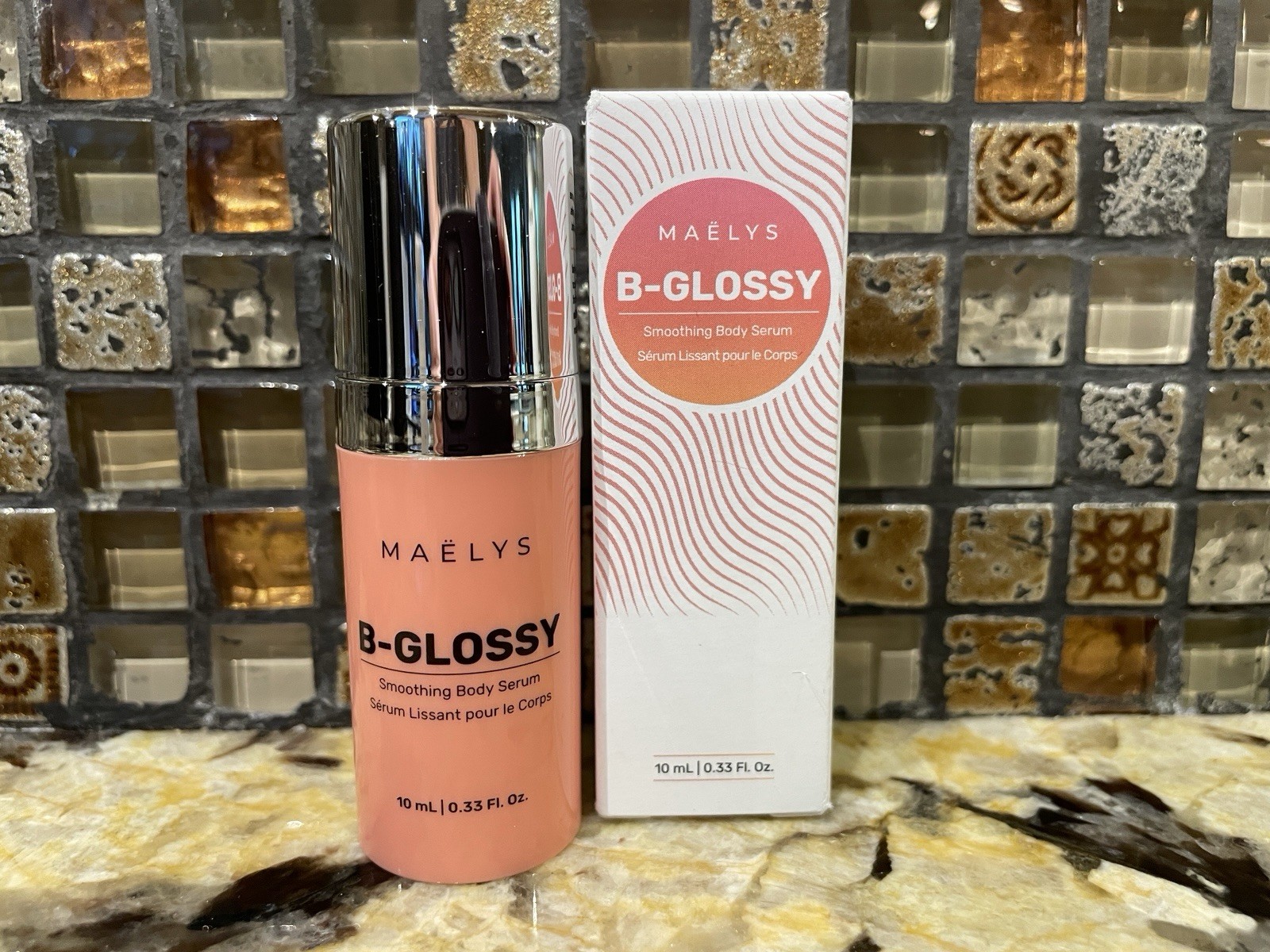 Bundle 2 Maelys B-GLOSSY Smoothing Body Serum Travel Size 0.33oz each MAËLYS