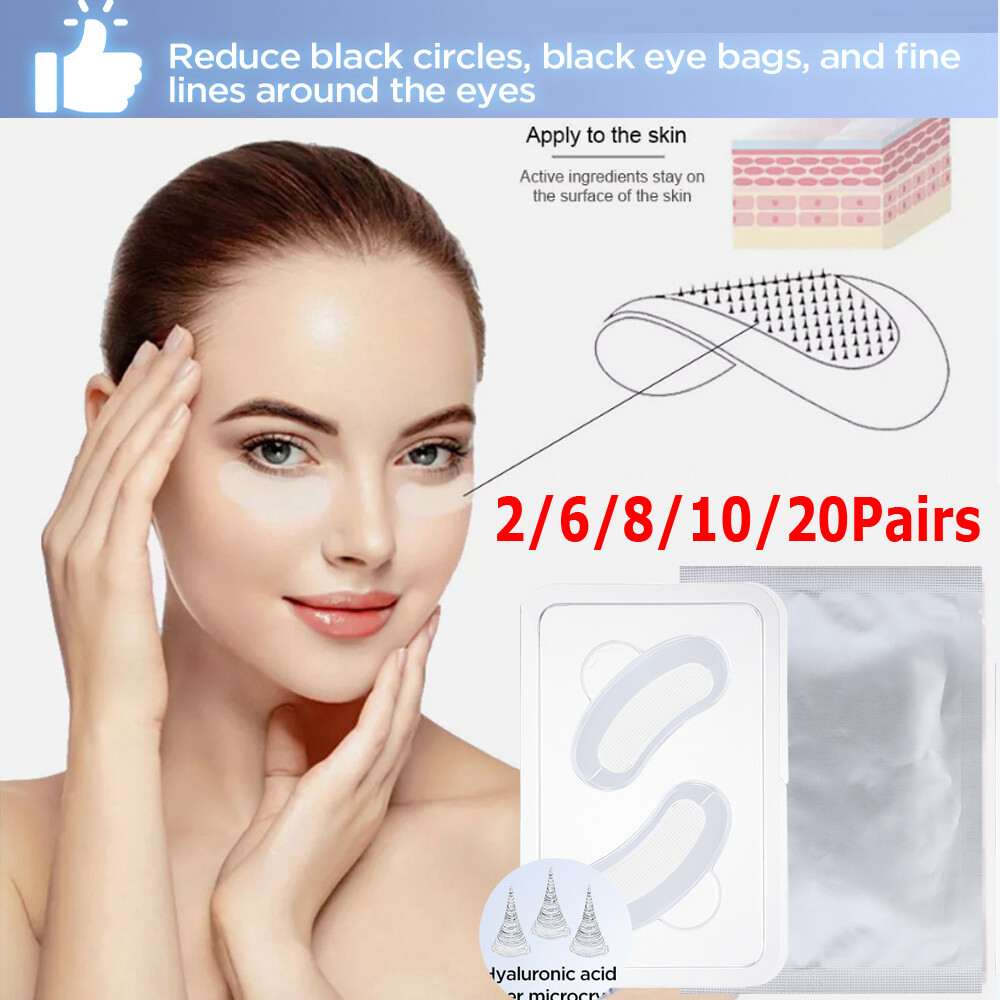 1-20xHyaluronic Acid Microneedle Eye Patches Mask Anti Wrinkle Aging Dark Circle