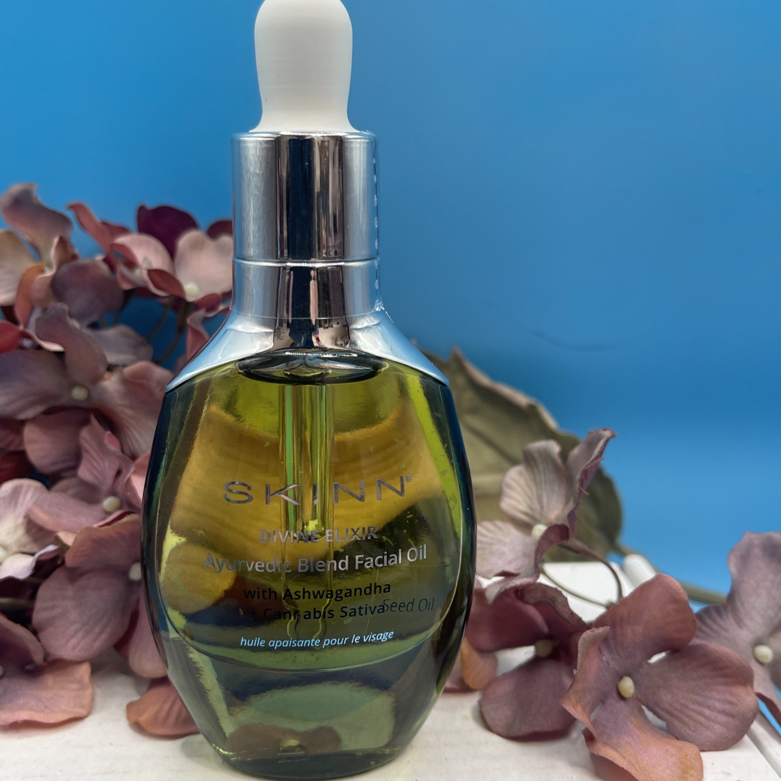 Skinn Cosmetics Divine Elixir Ayurvedic Blend Facial Oil 1 oz NEW, SEALED SK 28