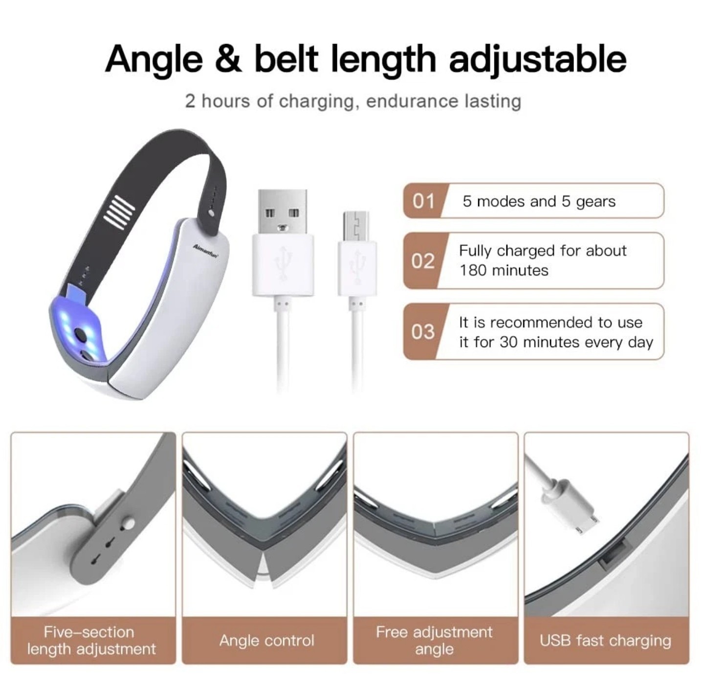 Aimanfun V-Face Double Chin Device，Lifting Machine with Intelligent Remote Co…