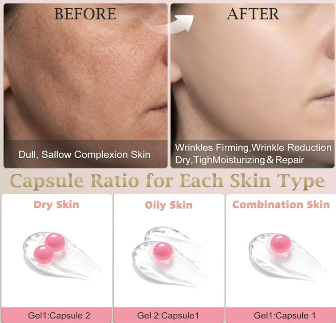 Crema De Cápsulas De Colágeno Cica Hidratante Antiarrugas Crema Facial Gel Glow