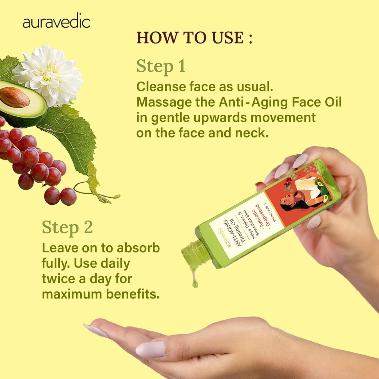 Revitalizing Face Oil: Avocado & Saffron Infusion for Youthful Radiance – 100ml