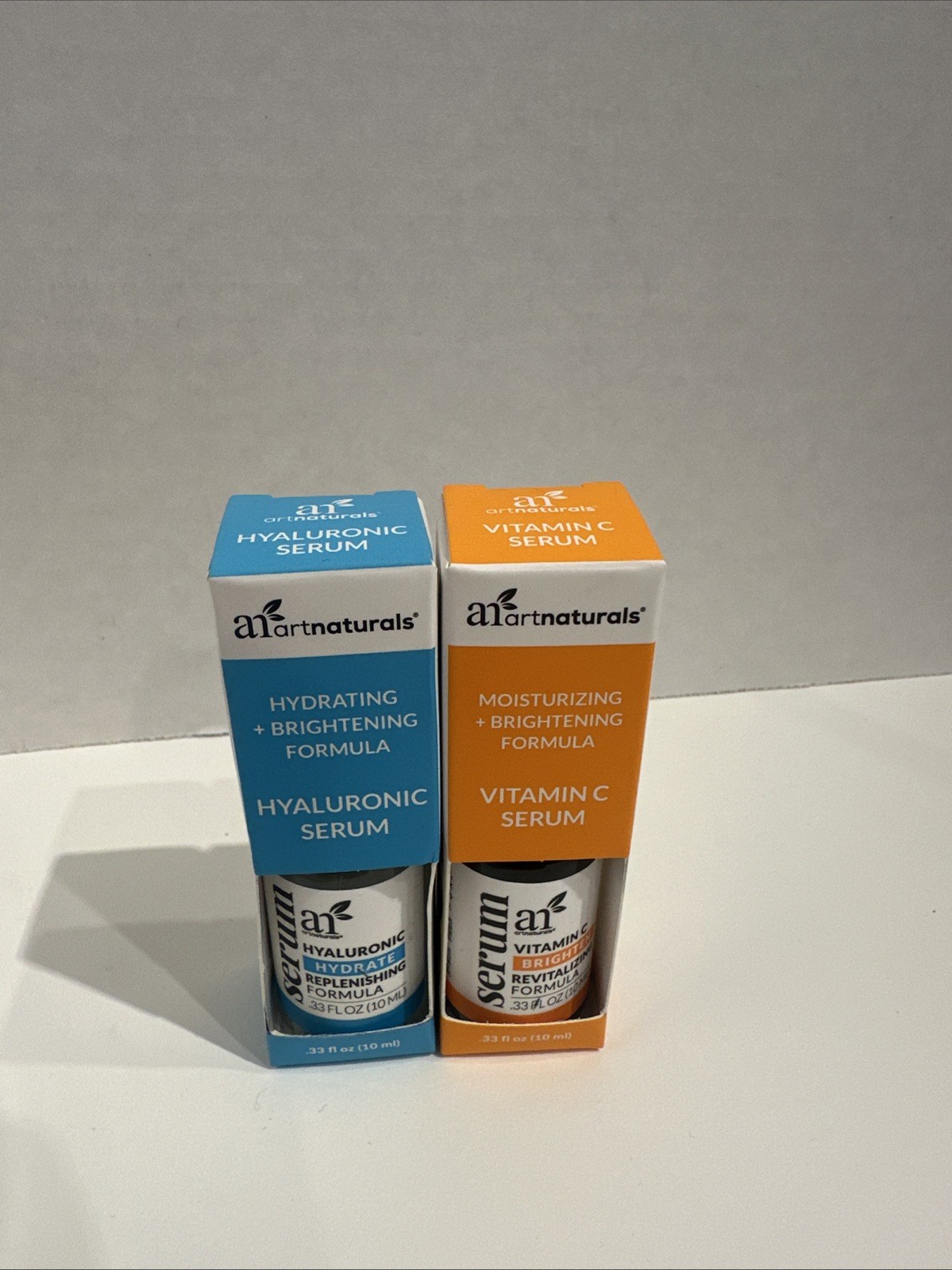 New artnaturals Hyaluronic Brighten Serum & Vitamin C Brighten Serum .33oz 2pk