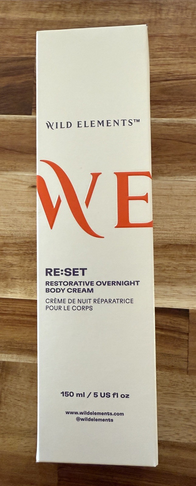 WILD ELEMENTS RE:SET Restorative Overnight Body Cream 5oz 150ml $44 retail NIB