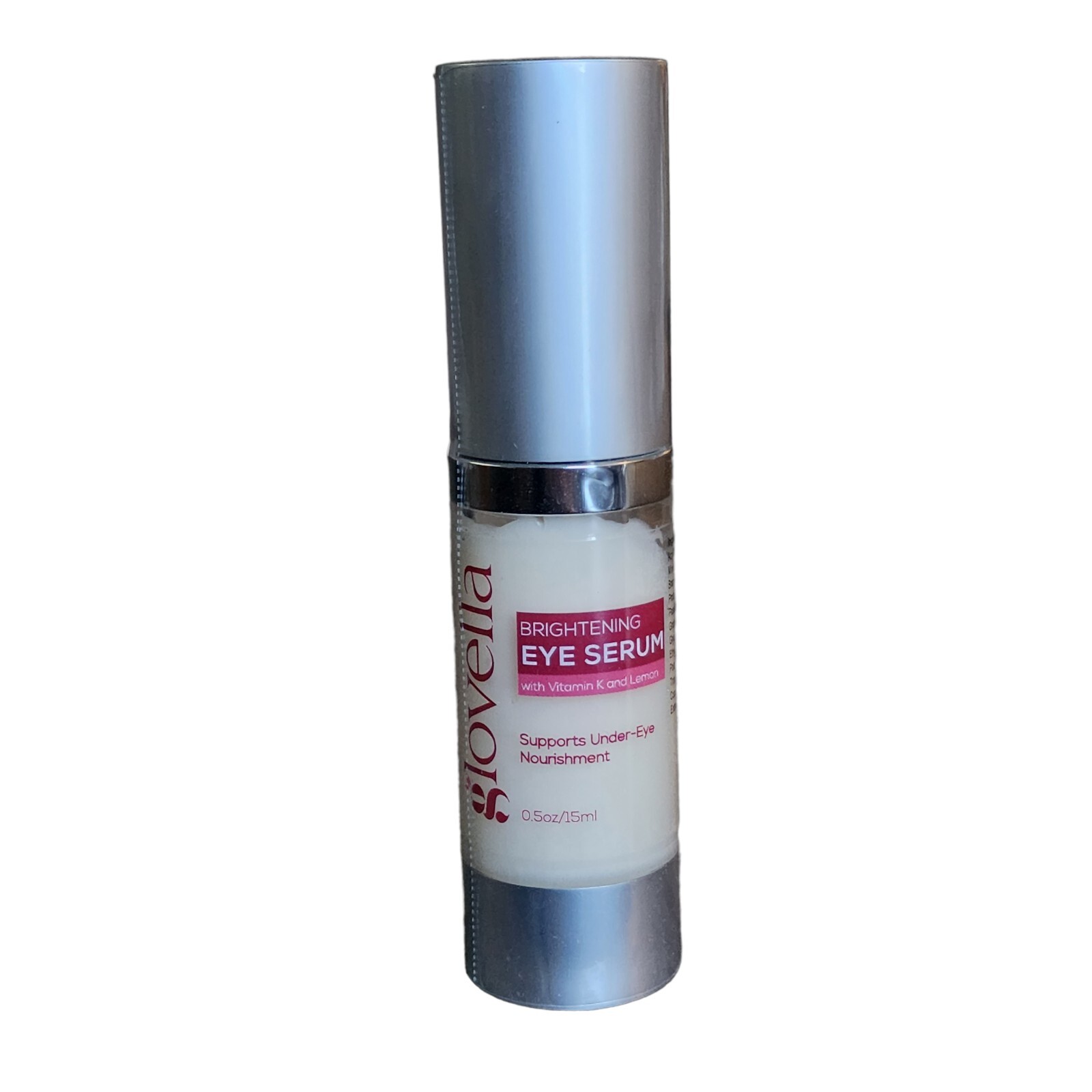 glovella BRIGHTENING EYE SERUM with Vitamin K, Under Eye Serum 15ml NEW/SEALED!