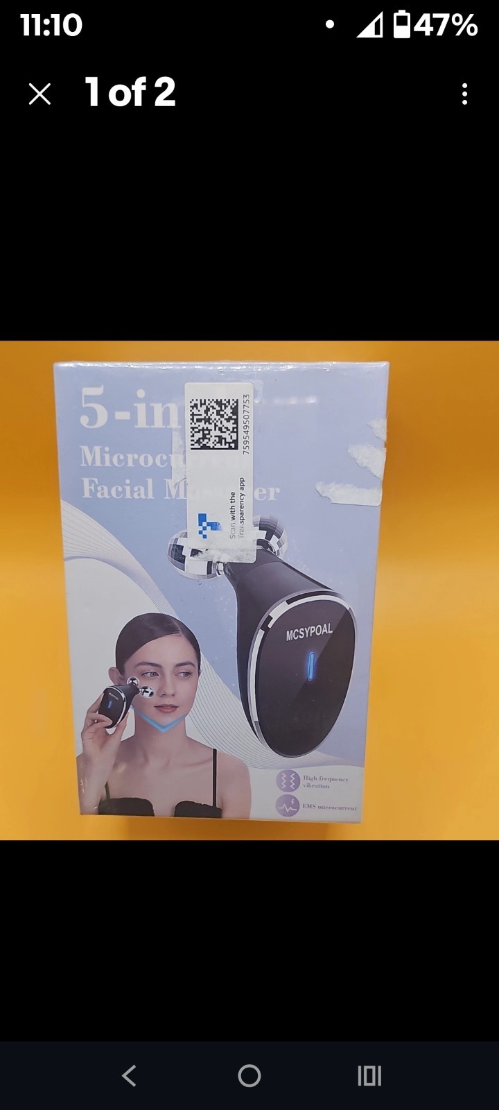 MCSYPOAL 5-in-1 Facial Massager EMS Microcurrent, Skin Tightening