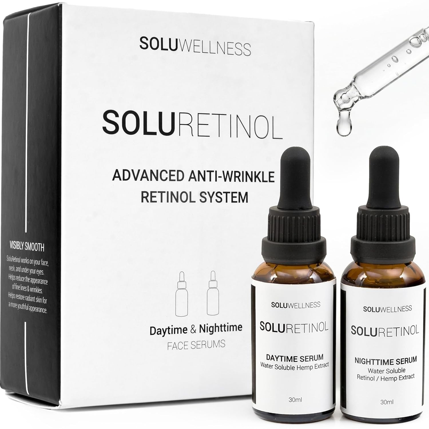 Soluretinol Advanced Wrinkle Serum, Skin Renewing Day And Night System
