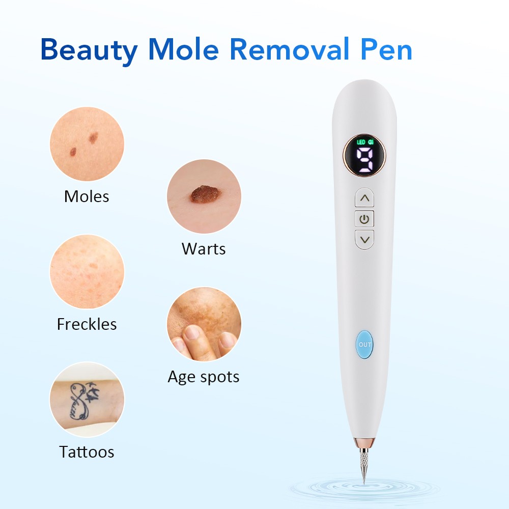Plasma Pen for Mole Wart & Skin Tag Removal 9 Level Adjustable Mole Remover Tool