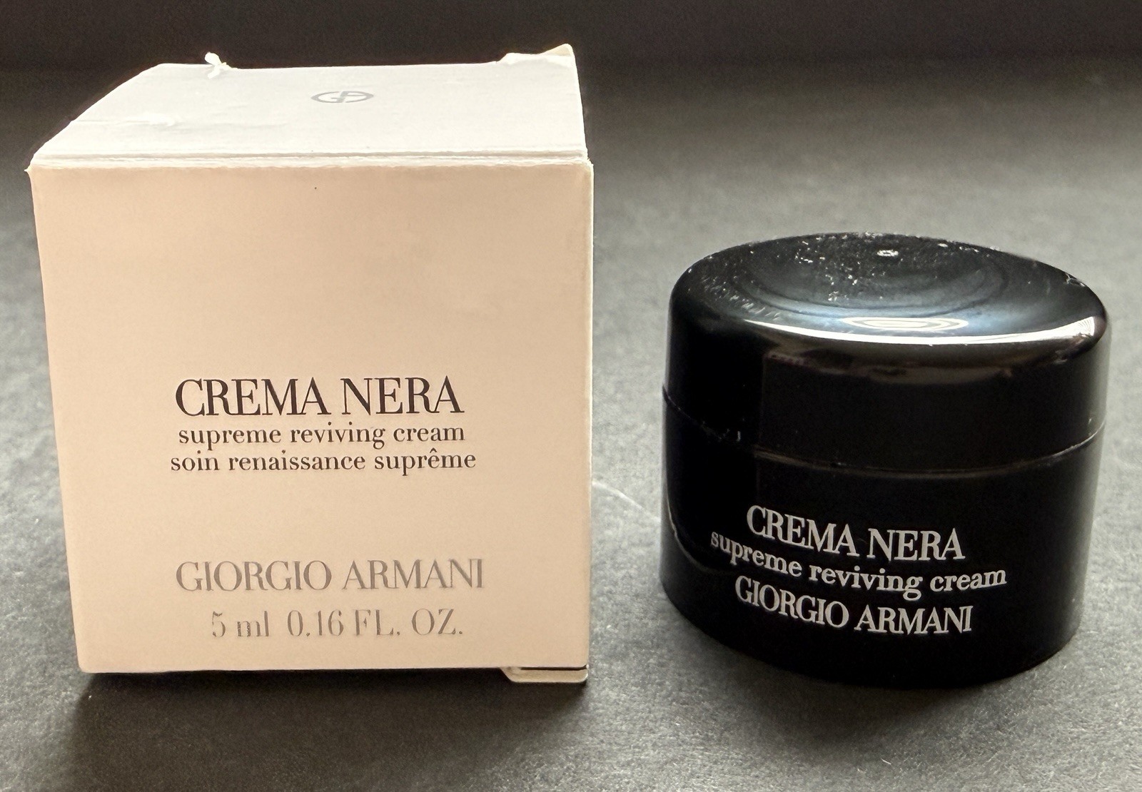 Giorgio Armani Crema Nera Supreme Reviving Cream 5ml 0.16oz Travel Size MINI NIB