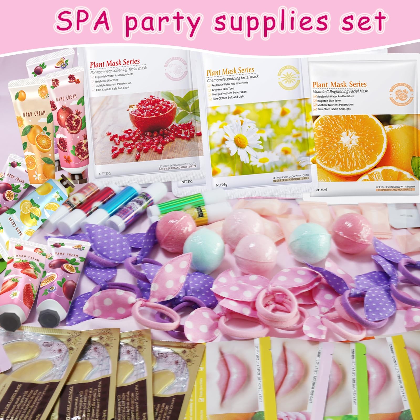 160 PCS Spa Party Supplies for Girls Women, Include Facial Mask, Hand Creams,…