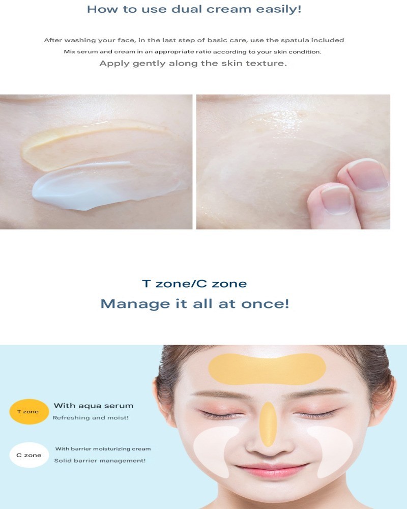 Prreti: Biome Collagen 2 in 1 Half&Half Serum Cream90g (45g+45g) Korean Skincare
