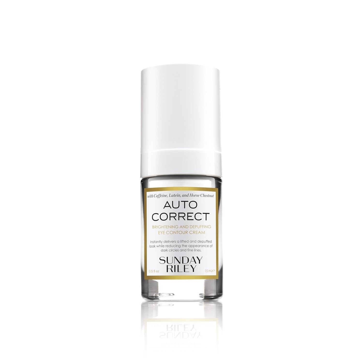 Sunday Riley Auto Correct Eye Contour Cream 0.5 Fl Oz Unscented Brightening