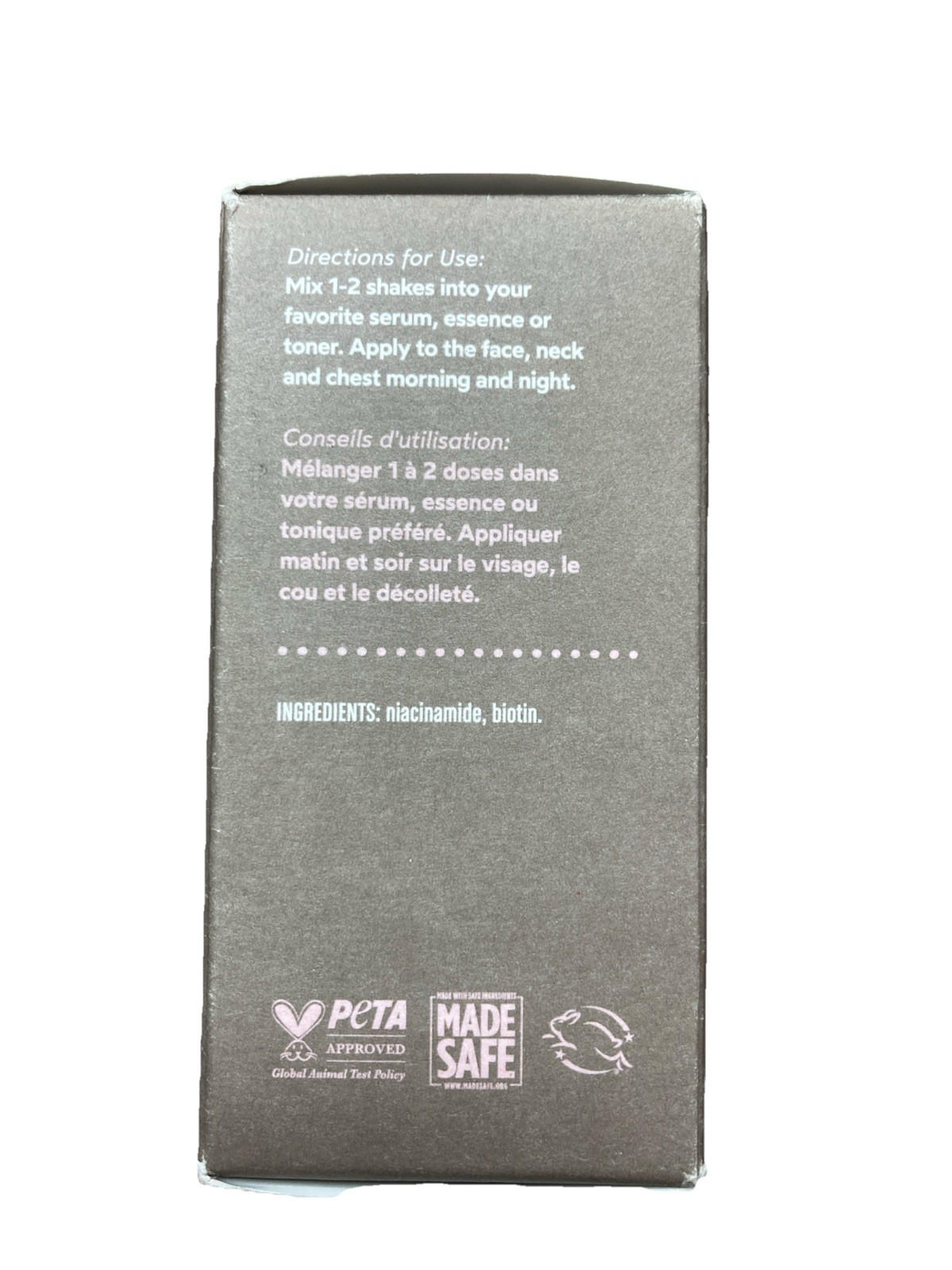 FULL SIZE 100$ VALUE Niacinamide + Biotin Booster True botanicals .49oz NEW