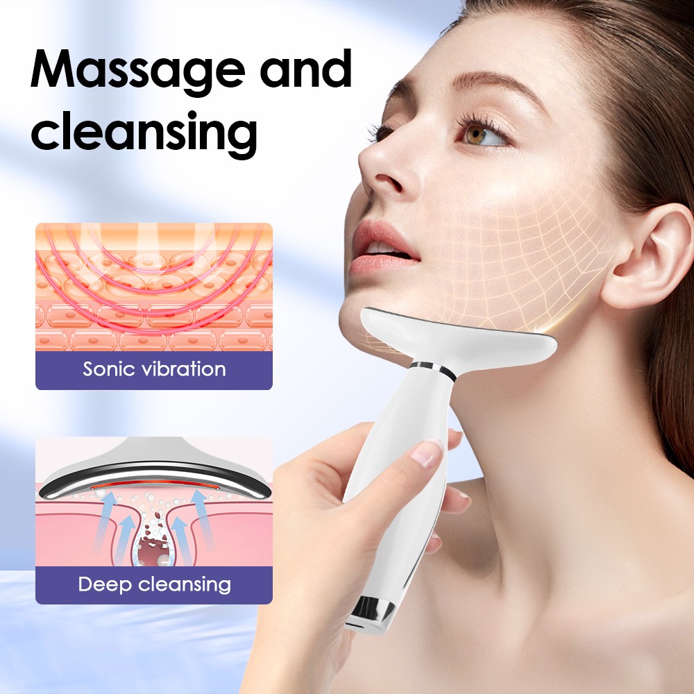 Neck Face Beauty Device, Skin Care Face Massage,3 in 1 Facial Massager 7 Modes