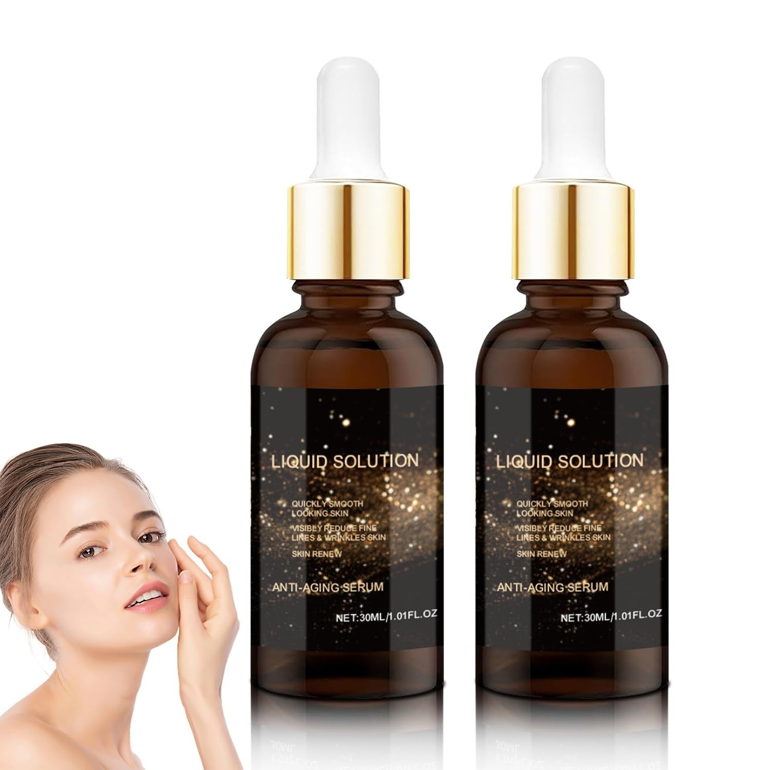 2PCS Face Serum, liquid solution anti aging serum,antiaging face serum, smoot…