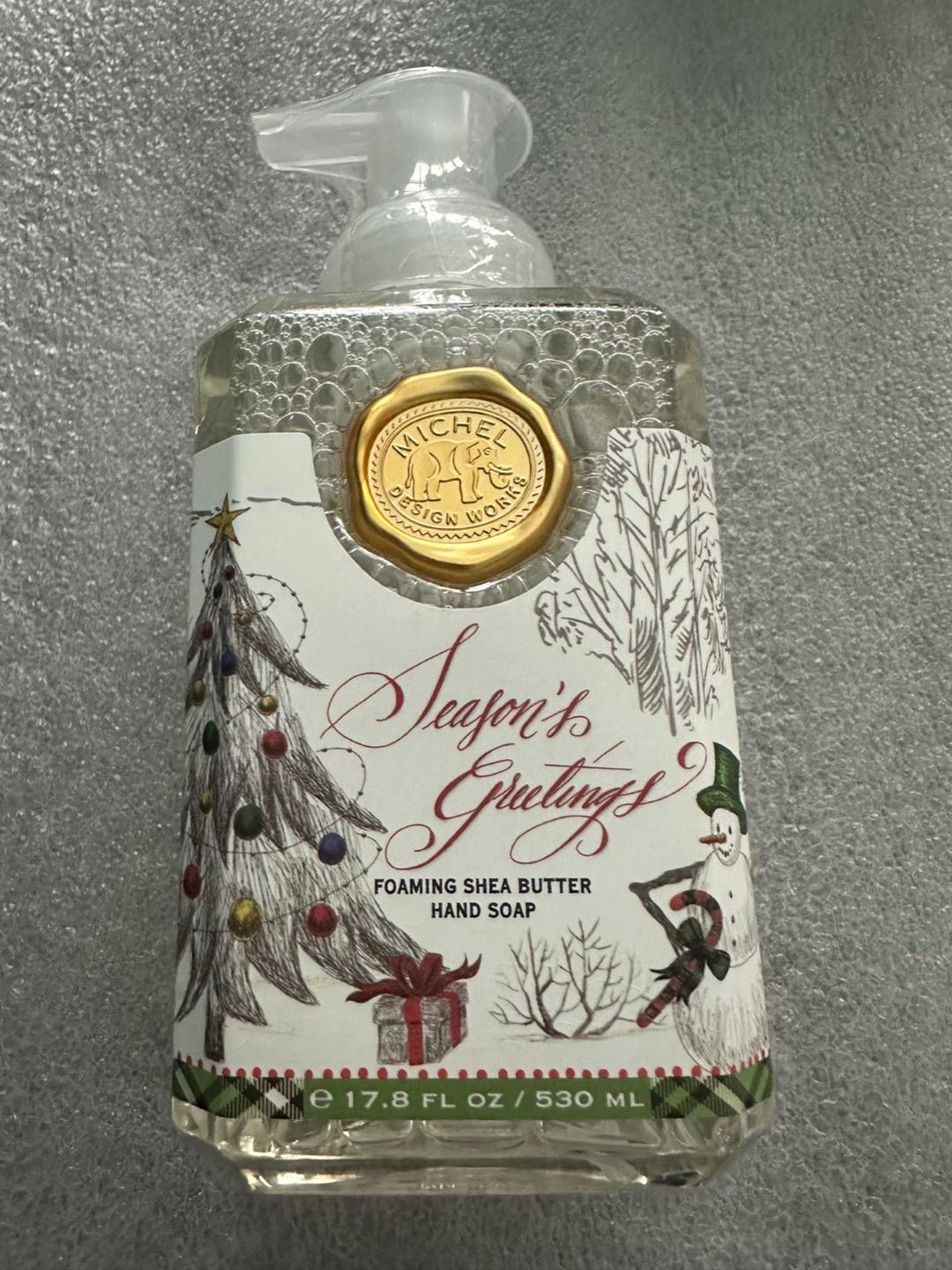 Michel Design Works Foaming Shea Butter Hand Soap Holiday Seasons Greetings New