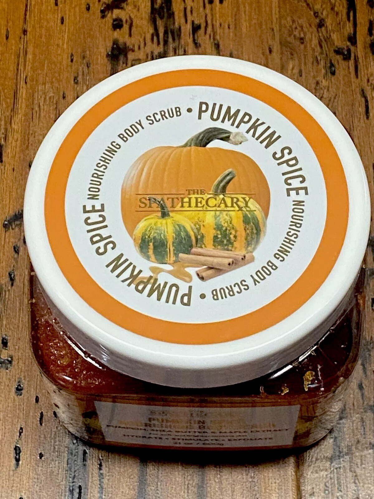 2 Pk- THE SPATHECARY-Pumpkin Spice Nourishing BODY SCRUB 21oz Shea Butter, New