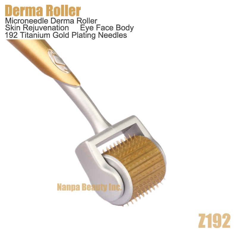 (192 Pins）Titanium Derma Roller For Scars, Stretch Marks Micro Derma Skin Roller