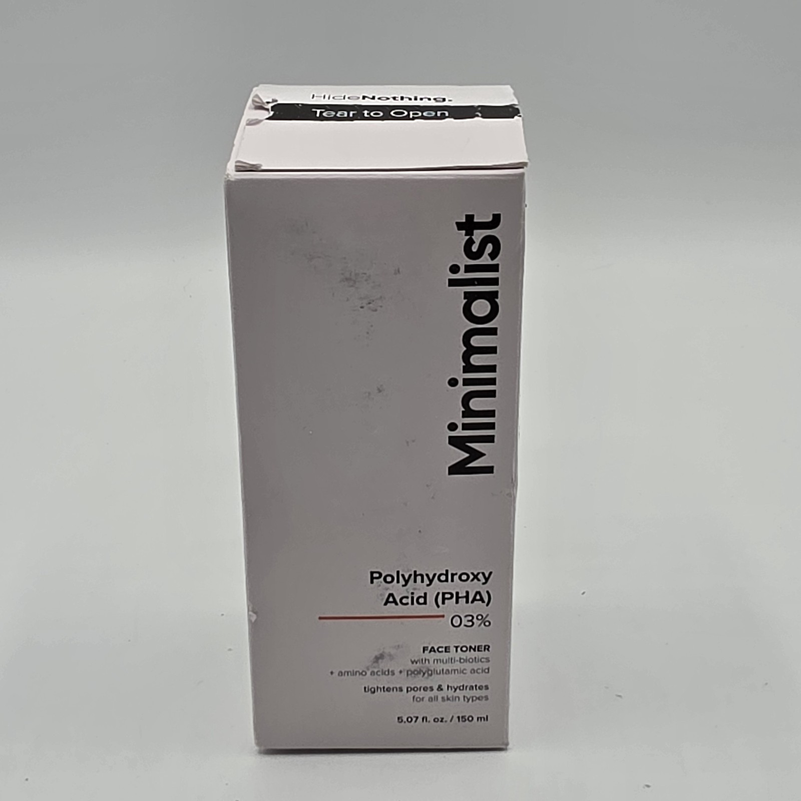 Minimalist PHA 3% Alcohol Free Face Toner Pore Tightening Mild Exfoliation 5 oz